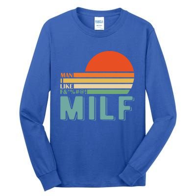 Milf I Love F Football I Heart Hot Moms I Heart Milfs Great Gift Tall Long Sleeve T-Shirt