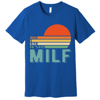 Milf I Love F Football I Heart Hot Moms I Heart Milfs Great Gift Premium T-Shirt