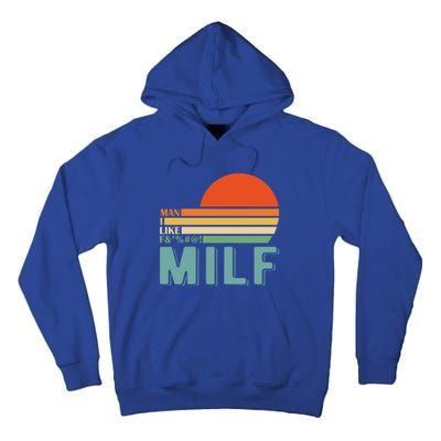 Milf I Love F Football I Heart Hot Moms I Heart Milfs Great Gift Tall Hoodie