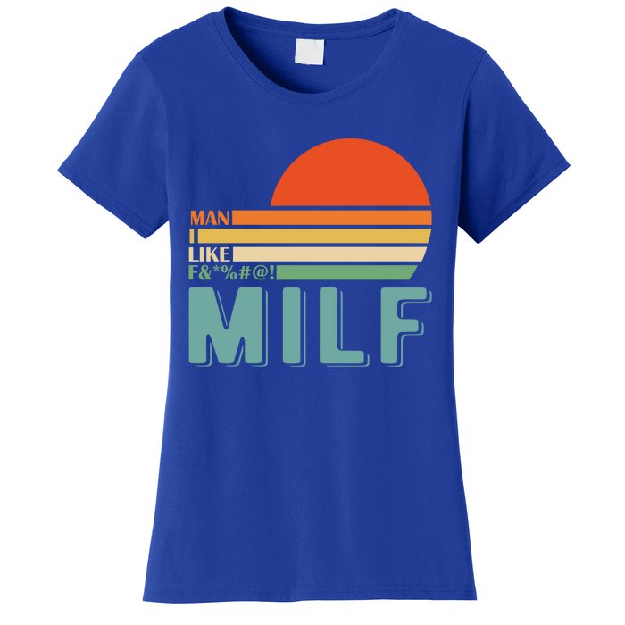 Milf I Love F Football I Heart Hot Moms I Heart Milfs Great Gift Women's T-Shirt