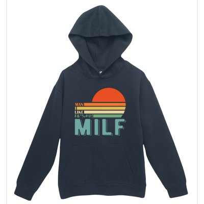 Milf I Love F Football I Heart Hot Moms I Heart Milfs Great Gift Urban Pullover Hoodie