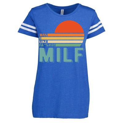 Milf I Love F Football I Heart Hot Moms I Heart Milfs Great Gift Enza Ladies Jersey Football T-Shirt