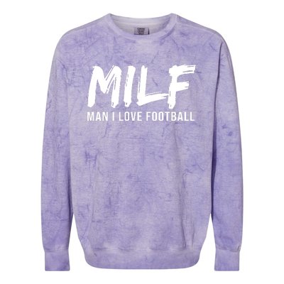 Man I Love Football Funny MILF Colorblast Crewneck Sweatshirt