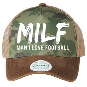 Man I Love Football Funny MILF Legacy Tie Dye Trucker Hat