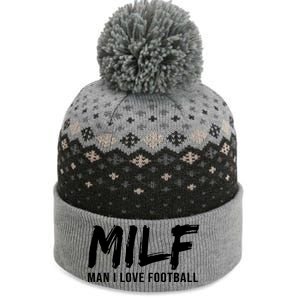 Man I Love Football Funny MILF The Baniff Cuffed Pom Beanie