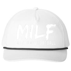 Man I Love Football Funny MILF Snapback Five-Panel Rope Hat