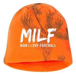 Man I Love Football Funny MILF Kati - Camo Knit Beanie