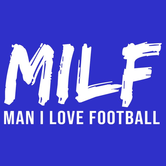 Man I Love Football Funny MILF V-Neck T-Shirt
