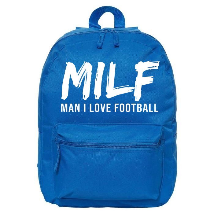 Man I Love Football Funny MILF 16 in Basic Backpack