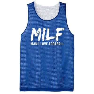 Man I Love Football Funny MILF Mesh Reversible Basketball Jersey Tank