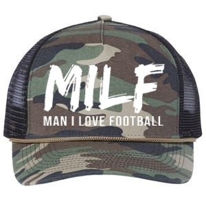 Man I Love Football Funny MILF Retro Rope Trucker Hat Cap