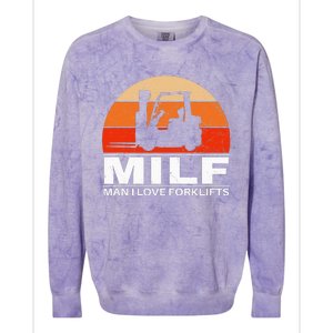 Man I Love Forklifts Colorblast Crewneck Sweatshirt