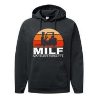 Man I Love Forklifts Performance Fleece Hoodie