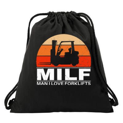 Man I Love Forklifts Drawstring Bag