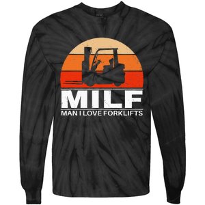 Man I Love Forklifts Tie-Dye Long Sleeve Shirt