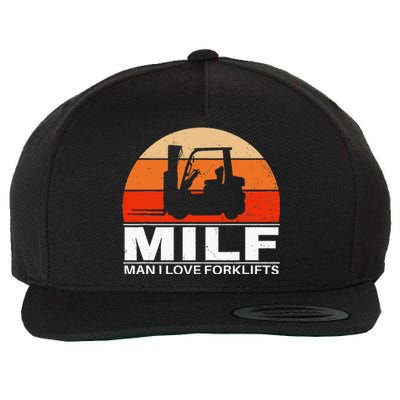 Man I Love Forklifts Wool Snapback Cap