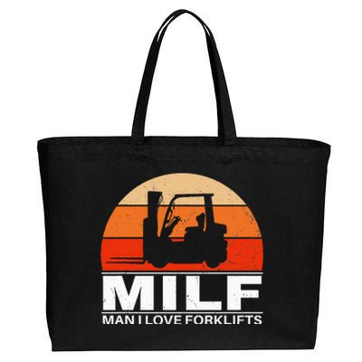 Man I Love Forklifts Cotton Canvas Jumbo Tote