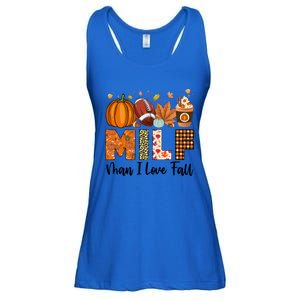 Milf I Love Fall Football Maple Leaf Pumpkin Spice Latte Meaningful Gift Ladies Essential Flowy Tank