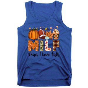 Milf I Love Fall Football Maple Leaf Pumpkin Spice Latte Meaningful Gift Tank Top