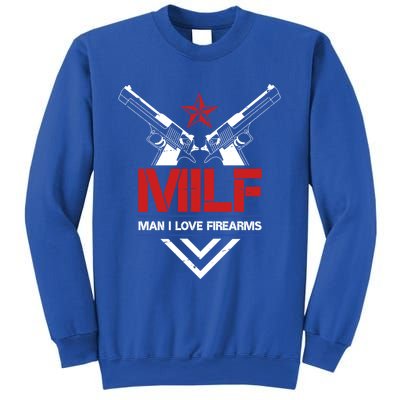 Milf I Love Firearms Gun Owners Patriotic Pro Usa Design Meaningful Gift Sweatshirt