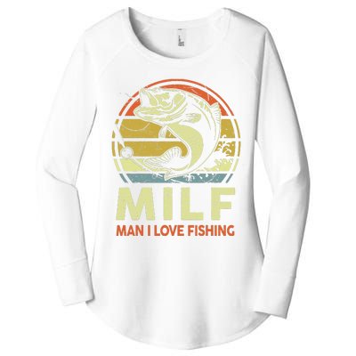  Man I Love Fishing Fly Fish Fisherman Funny Bass Dad  Women's Perfect Tri Tunic Long Sleeve Shirt