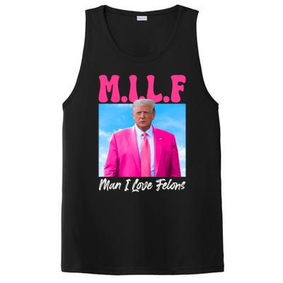 Milf I Love Felon Convicted Felon Trump 2024 Election Cute Gift PosiCharge Competitor Tank