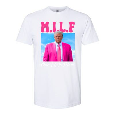 Milf I Love Felon Convicted Felon Trump 2024 Election Cute Gift Softstyle® CVC T-Shirt