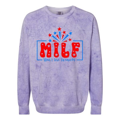 Man I Love Fireworks Fourth Of July 4th Of July Party Fireworks Direct Colorblast Crewneck Sweatshirt