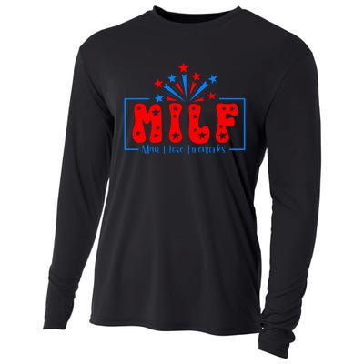 Man I Love Fireworks Fourth Of July 4th Of July Party Fireworks Direct Cooling Performance Long Sleeve Crew