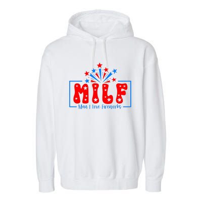 Man I Love Fireworks Fourth Of July 4th Of July Party Fireworks Direct Garment-Dyed Fleece Hoodie