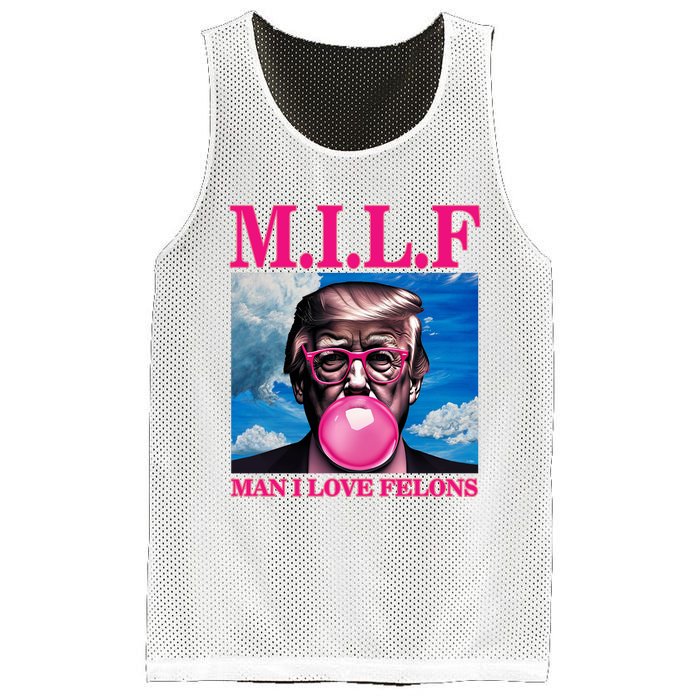 Man I Love Felons Trump Funny Donald Trump Republican Trump 2024 Mesh Reversible Basketball Jersey Tank