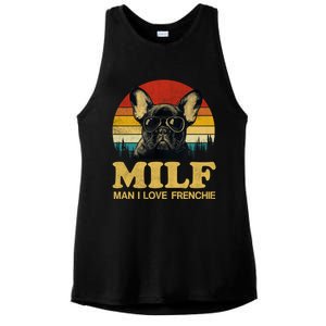 Milf I Love Frenchie Funny Saying French Bulldog Lovers Cool Gift Ladies PosiCharge Tri-Blend Wicking Tank