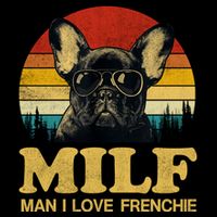 Milf I Love Frenchie Funny Saying French Bulldog Lovers Cool Gift Flat Bill Trucker Hat