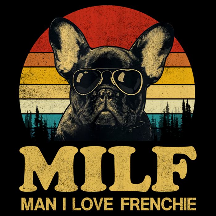 Milf I Love Frenchie Funny Saying French Bulldog Lovers Cool Gift Flat Bill Trucker Hat