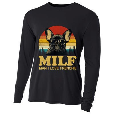 Milf I Love Frenchie Funny Saying French Bulldog Lovers Cool Gift Cooling Performance Long Sleeve Crew