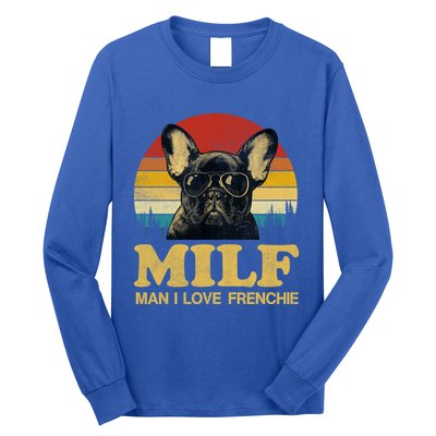 Milf I Love Frenchie Funny Saying French Bulldog Lovers Cool Gift Long Sleeve Shirt