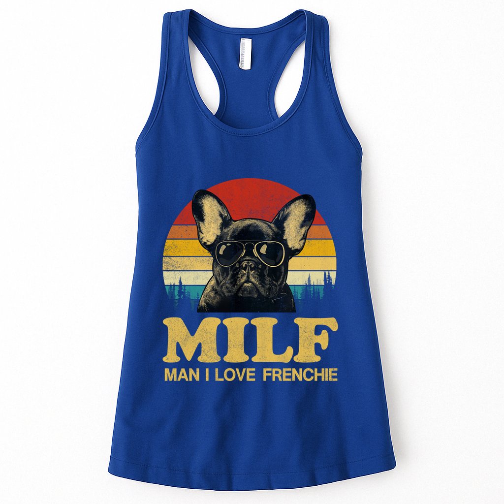 Milf I Love Frenchie Funny Saying French Bulldog Lovers Cool Gift Womens Tank Top