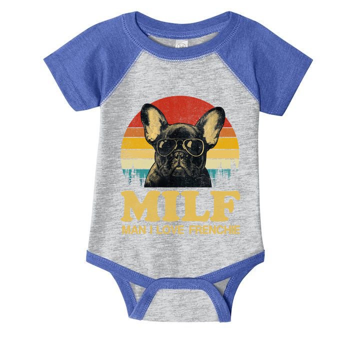 Milf I Love Frenchie Funny Saying French Bulldog Lovers Cool Gift Infant Baby Jersey Bodysuit