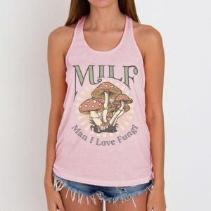 Milf I Love Fungi Gift Women's Knotted Racerback Tank