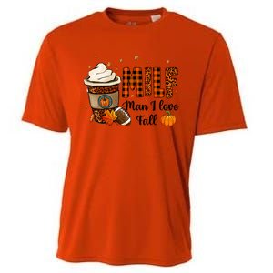 Milf I Love Fall Football Lover Pumpkin Spice Great Gift Cooling Performance Crew T-Shirt