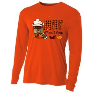 Milf I Love Fall Football Lover Pumpkin Spice Great Gift Cooling Performance Long Sleeve Crew