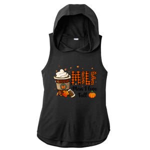 Milf I Love Fall Football Lover Pumpkin Spice Great Gift Ladies PosiCharge Tri-Blend Wicking Draft Hoodie Tank