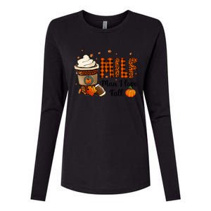 Milf I Love Fall Football Lover Pumpkin Spice Great Gift Womens Cotton Relaxed Long Sleeve T-Shirt