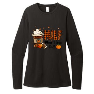 Milf I Love Fall Football Lover Pumpkin Spice Great Gift Womens CVC Long Sleeve Shirt