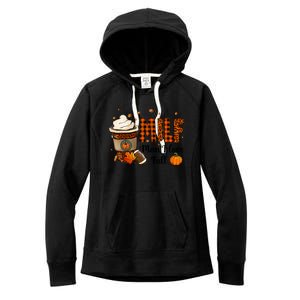 Milf I Love Fall Football Lover Pumpkin Spice Great Gift Women's Fleece Hoodie