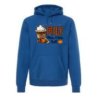 Milf I Love Fall Football Lover Pumpkin Spice Great Gift Premium Hoodie