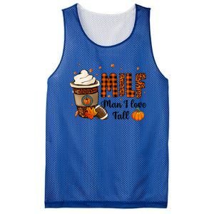 Milf I Love Fall Football Lover Pumpkin Spice Great Gift Mesh Reversible Basketball Jersey Tank