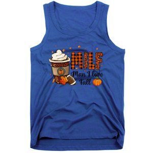 Milf I Love Fall Football Lover Pumpkin Spice Great Gift Tank Top