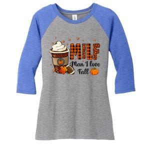 Milf I Love Fall Football Lover Pumpkin Spice Great Gift Women's Tri-Blend 3/4-Sleeve Raglan Shirt