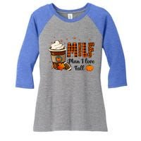 Milf I Love Fall Football Lover Pumpkin Spice Great Gift Women's Tri-Blend 3/4-Sleeve Raglan Shirt